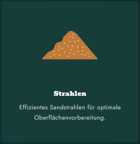 Gestrahltes Kleinteil
